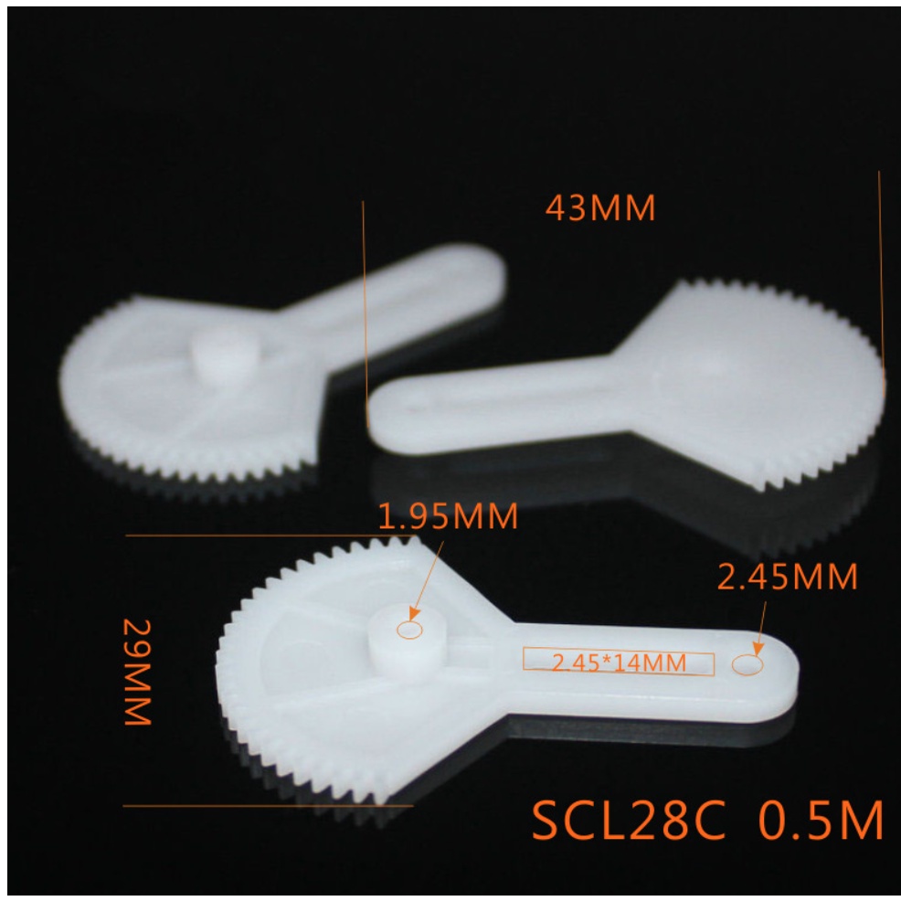 Bánh răng quạt SCL28C 28 răng module 0.5mm lỗ trục 2mm giá 1 chiếc