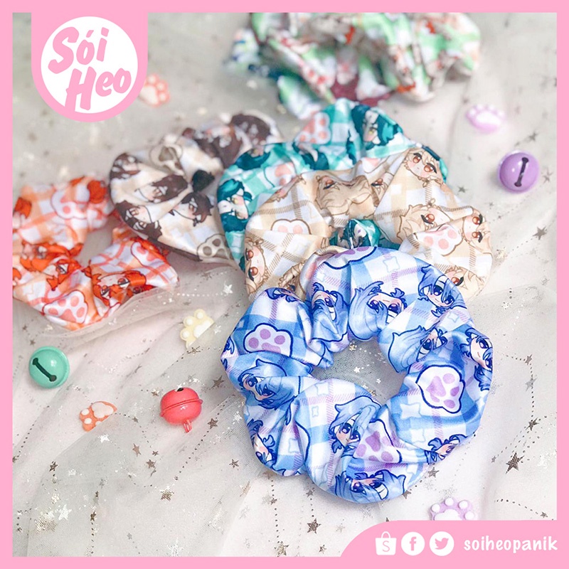 Dây buộc tóc Scrunchies Genshin Impact