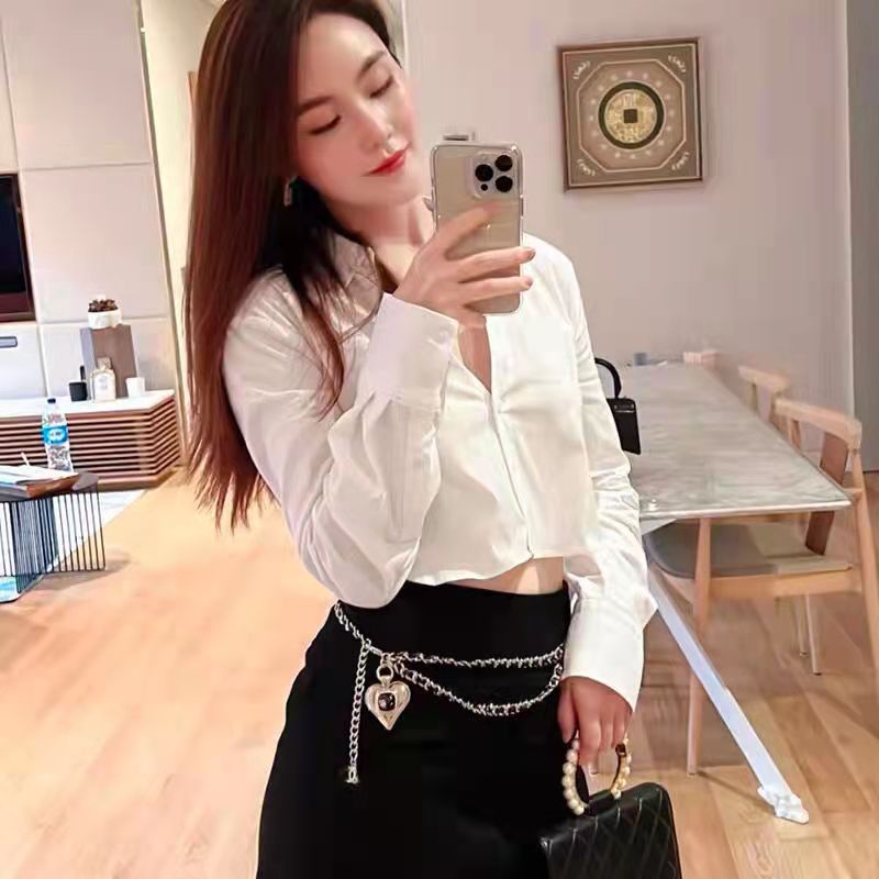 Thắt lưng dây xích mặt hình trái tim phong cách Âu Mỹ mới cho nữ