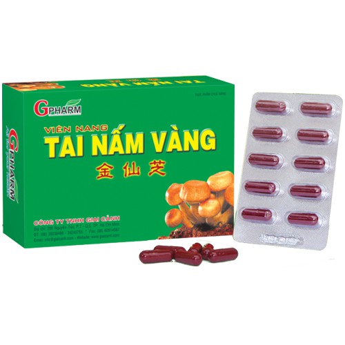 Tai Nấm Vàng - Hỗ trợ giải độc gan, hạ men gan (60 viên)