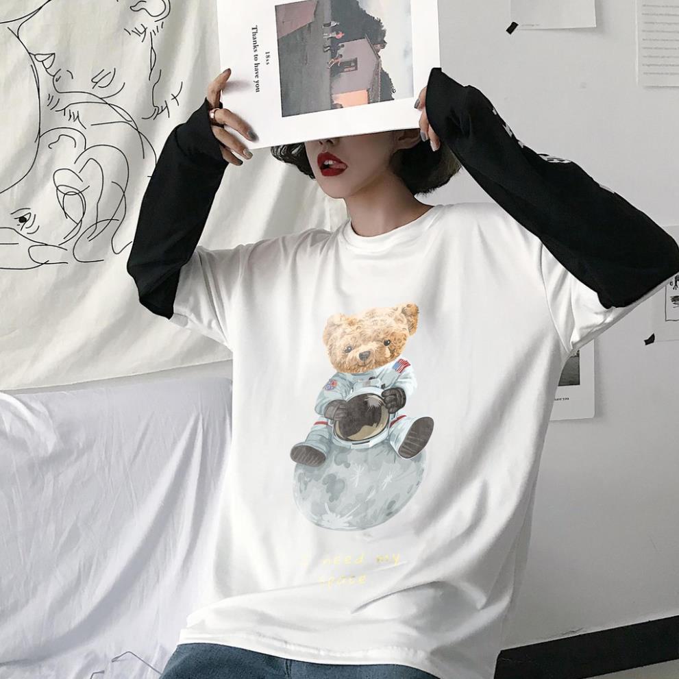 ❤️  ❤️ Áo thun UNISEX GẤU MẶT TRĂNG ngắn tay  cotton 2 chiều co dãn, thấm hút mồ hôi HOTTREND 🍒🍒