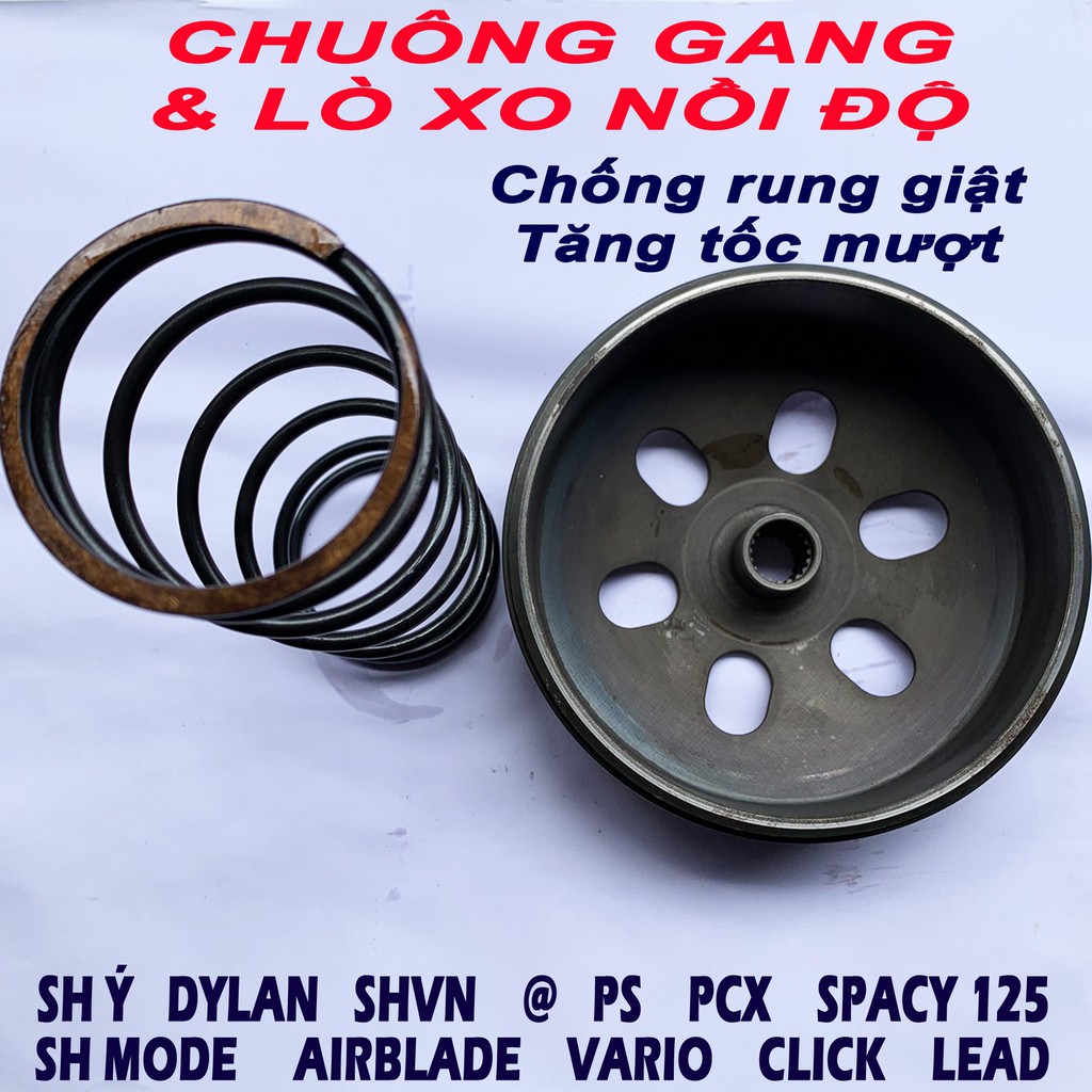 Chuông nồi chống rung và Lò xo tăng tốc cho Honda Vario Airblade SHMode PCX Click SH Lead SCR