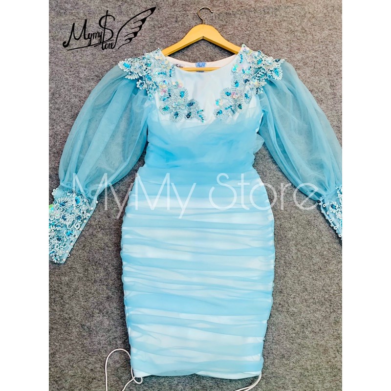 KÈM ẢNH/VIDEO THẬT - Đầm body kết cườm TRIPBLE T DRESS - MS121Y