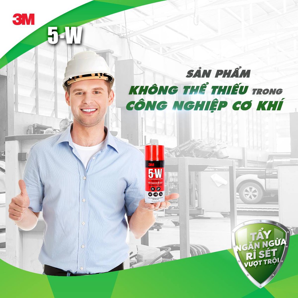 Chai tẩy rửa, bôi trơn chống rỉ sét 3M 5W tẩy sạch rỉ sét, chống ăn mòn ( 310g)