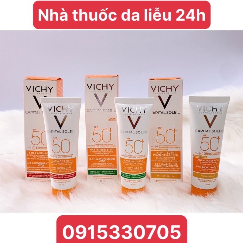 [ Top 1 Shopee ] Kem Chống Nắng Vichy Capital spf50
