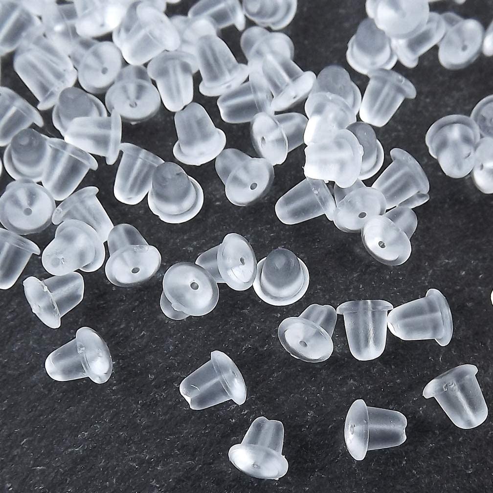Bộ 1000 cái bông tai bằng silicon mềm trong suốt