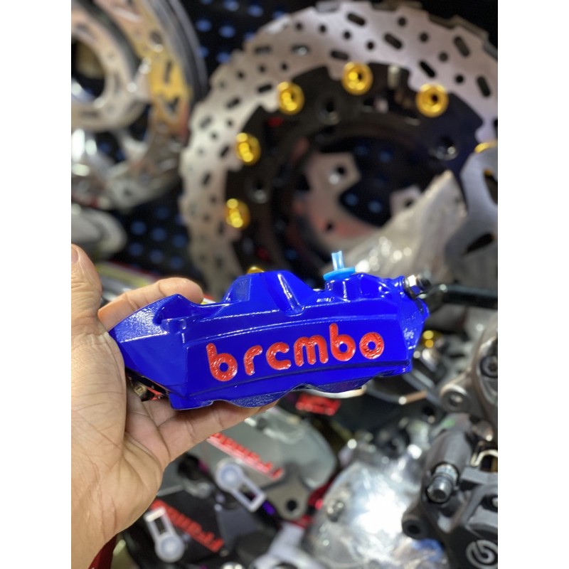 combo heo brembo 4 pis + bass cnc+ ốc + thớt lòng cnc ex150 y15zr full hộp _Dochoixemaynhapkhau