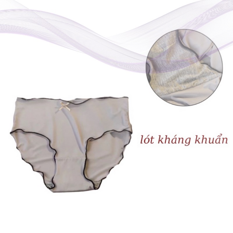 Quần Lót Cotton Chất Mát Lạnh Co Dãn Viền Nhún Cực Xinh DORIS 2074