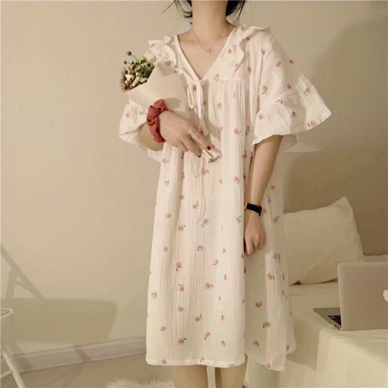 Đồ ngủ Tay Ngắn In Họa Tiết Hoạt Hình Phong Cách Pháp Thời Trang Mùa Hè Cho Nữ