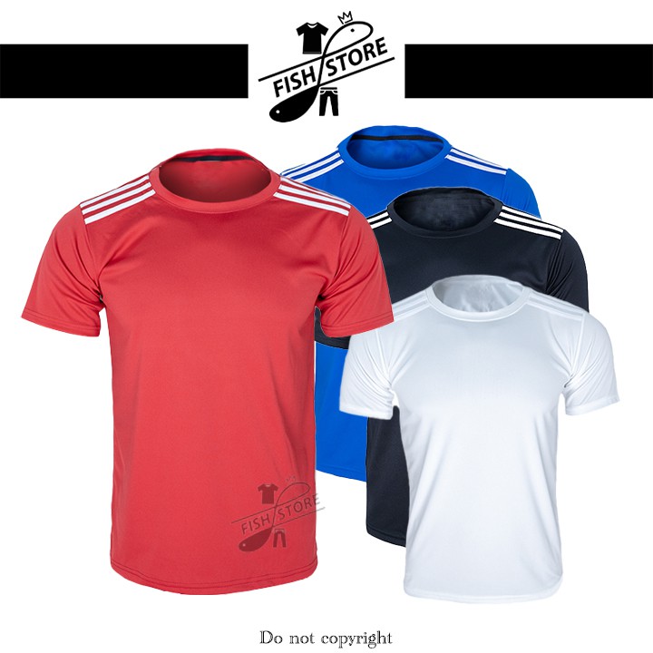 Áo thể thao nam ngắn tay cổ tròn trơn đẹp vải xuất dư nhiều loại FF23A