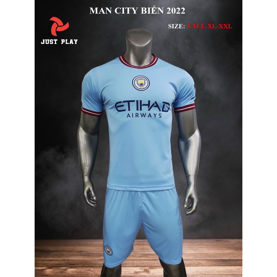 Bộ quần áo bóng đá Man City MC sân nhà 2023 JP tay ngắn