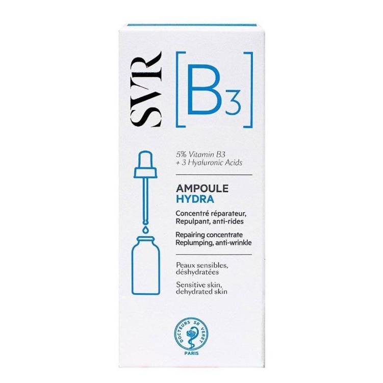Tinh chất dưỡng ẩm, phục hồi và chống nhăn da SVR B3 Serum [B3] Ampoule Hydra