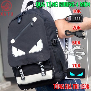 Balo nam nữ đi học đi chơi phát sáng phong cách Xutustore cá tính -TẶNG cápUSB+Khóasố+TaiNghe+Ví- Cặp đi học HOT 2021