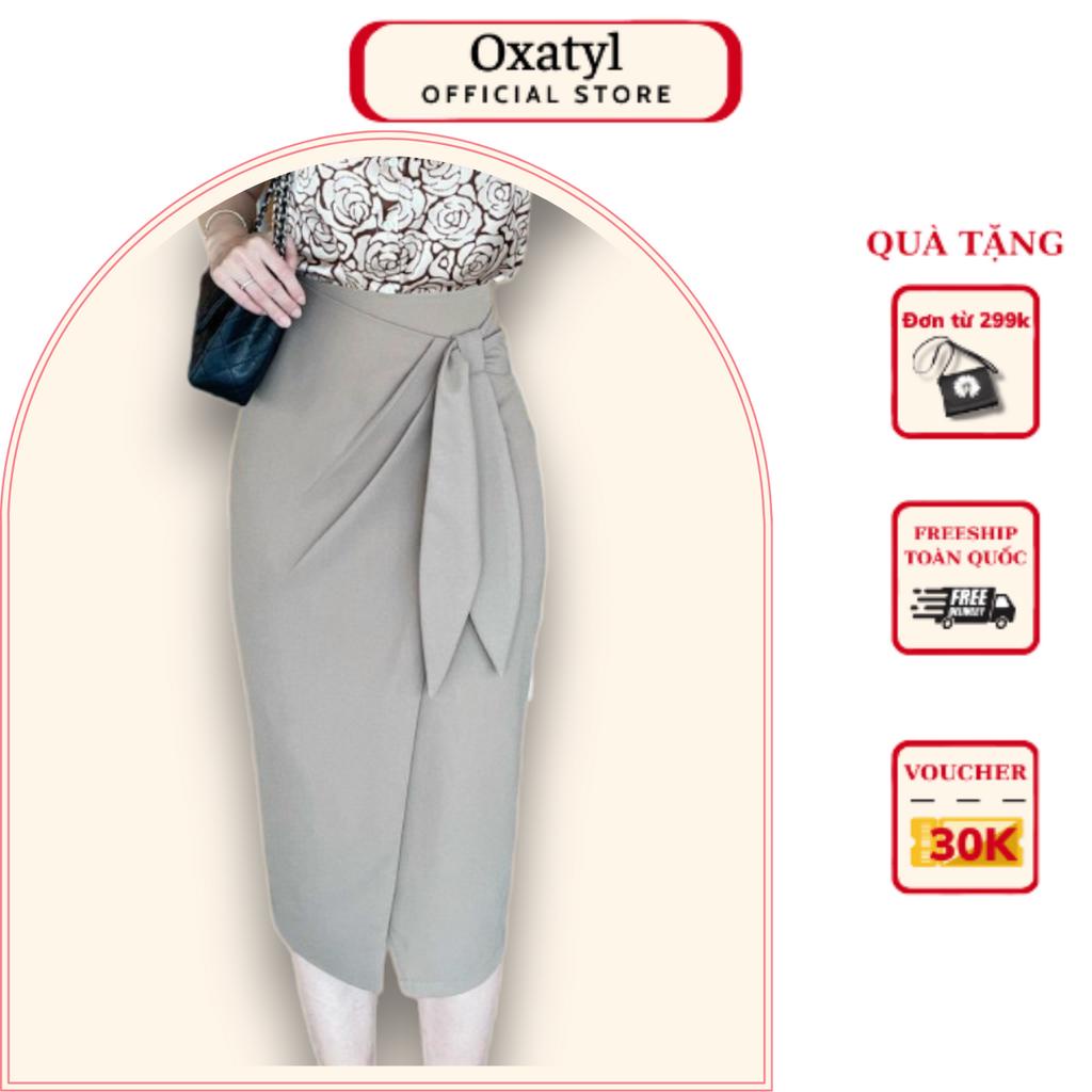 Chân Váy bút chì nơ eo Oxatyl M654 váy thời trang công sở dáng đẹp fom ôm