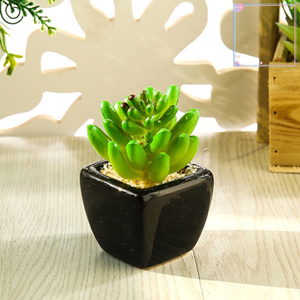 Chậu Cây Cảnh Nhân Tạo Mini Bằng PVC Trang Trí Nhà Cửa