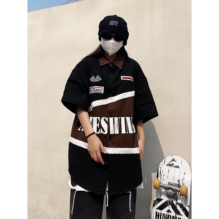 Áo polo Tay Ngắn Dáng Rộng Phong Cách Hàn Quốc Thời Trang Cho Nam