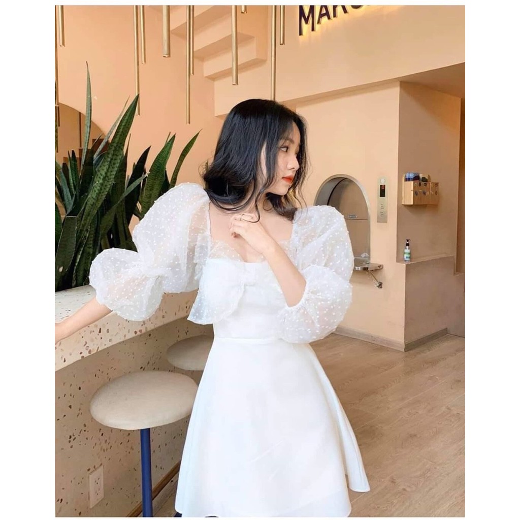 Đầm dự tiệc tay lưới bi phồng siêu sang - Liizy | BigBuy360 - bigbuy360.vn