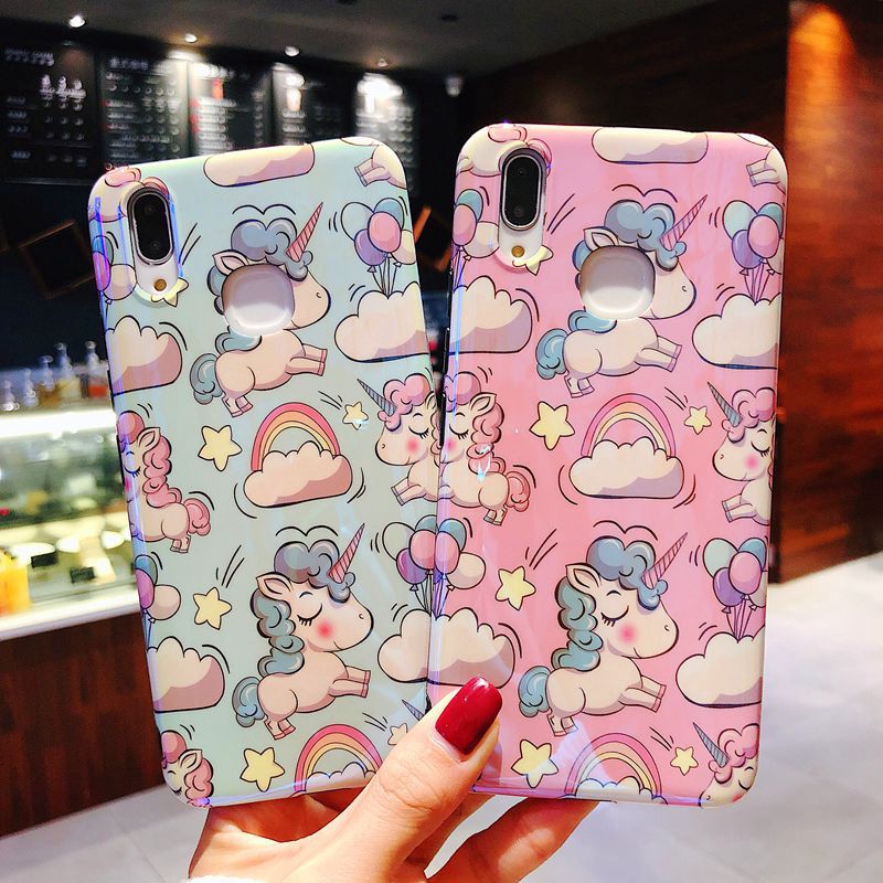 Huawei Honor 20 Nova 4 4e 3i 3 3E P30 P20 Pro Mate 20 Pro Lite Case Cute Animal Unicorn Blu-ray Hard PC Back Phone Cover