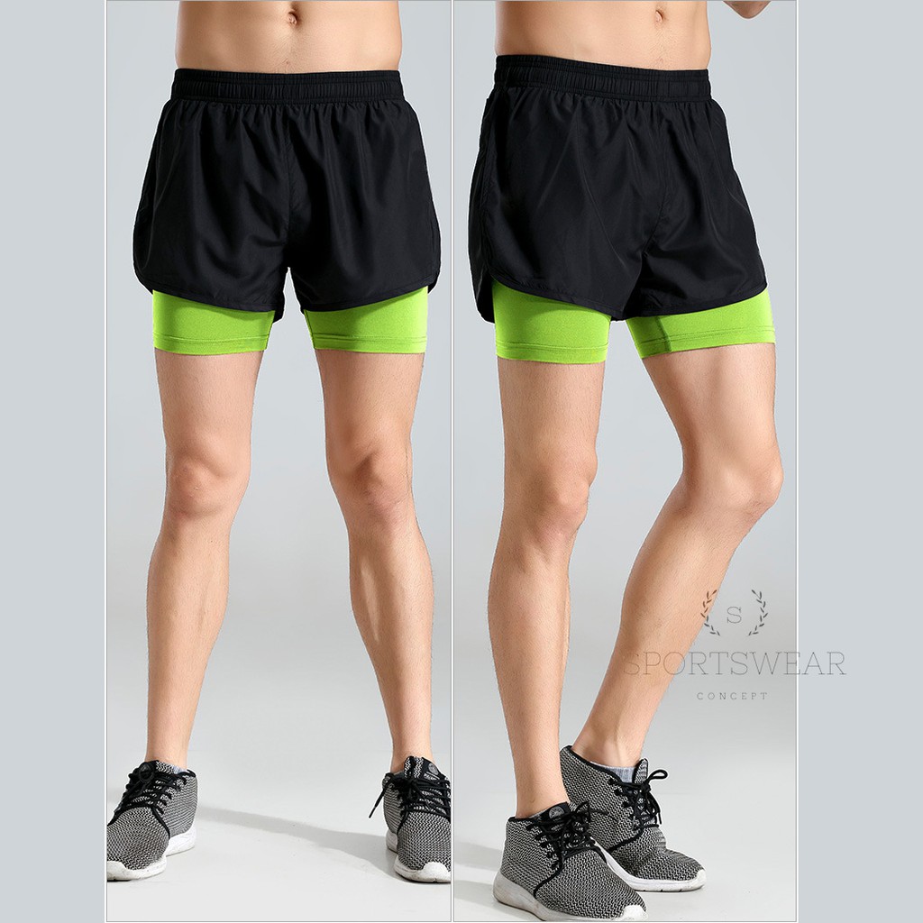 QUẦN TẬP GYM NAM FITNESS RUNNING 2 LỚP CAO CẤP SPORTSWEAR CONCEPT PHÙ HỢP NHIỀU MÔN THỂ THAO CO GIÃN VÀ KHÔ THOÁNG NHANH