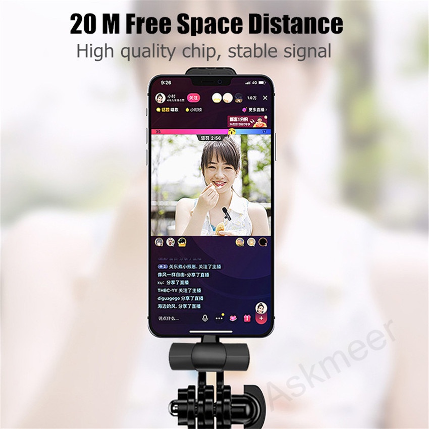 Micro Không Dây Có Kẹp Gắn Cổ Áo Dành Cho Điện Thoại IOS Android Type c Hỗ Trợ Chơi Game Trên Điện Thoại