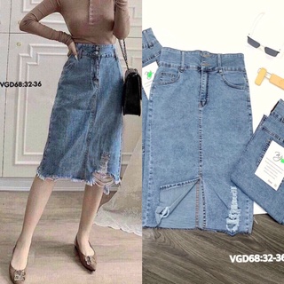 Chân váy body jean giãn 32-36