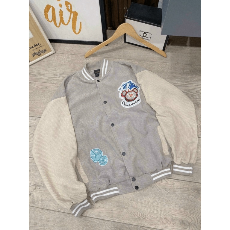 [ÁO KHOÁC UNISEX] Áo Khoác Nhung Tăm - Form Rộng Phong Cách Thêu Họa Tiết - TP100 [NewUnisex]