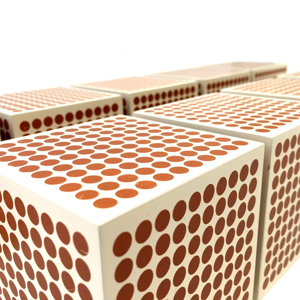 Bộ 9 khối gỗ 1000 Montessori (9 Wooden Thousand Cubes)