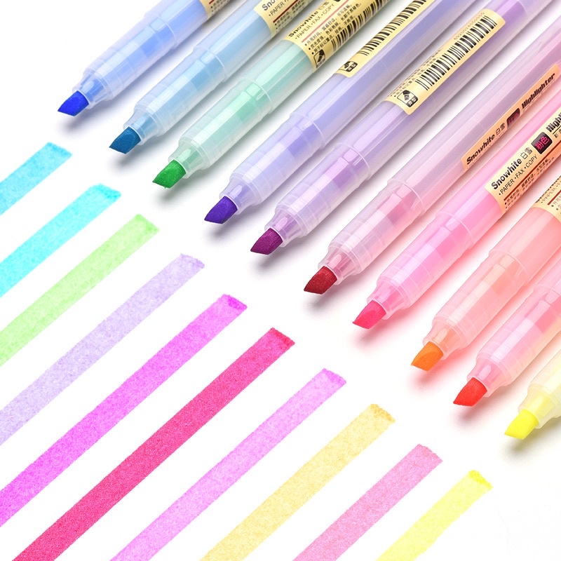 Bút dạ quang , bút highligh Snowhite nhiều màu ( F2A02 )