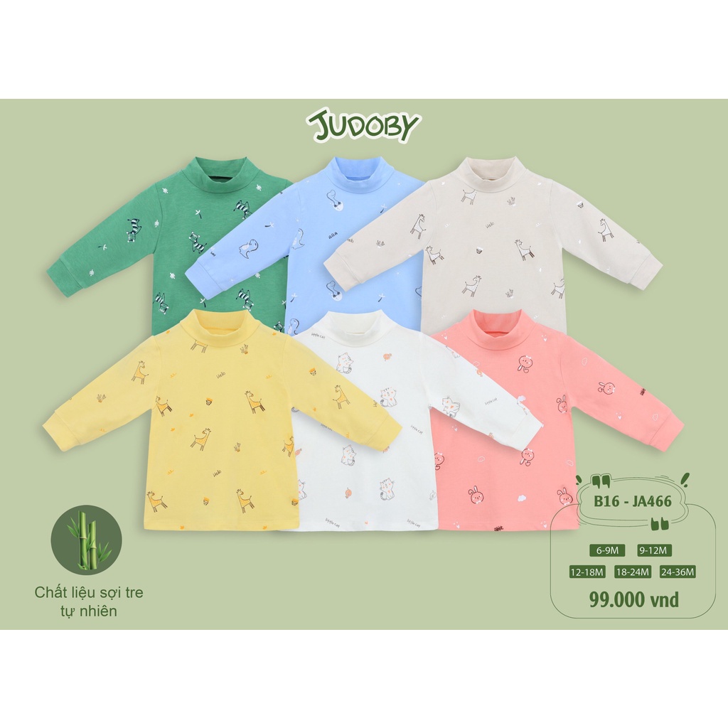 Judoby - Áo giữ nhiệt cổ 3p 9-36 tháng tuổi chất bamboo sợi tre siêu mềm mịn JA466