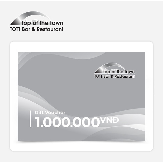 Hồ Chí Minh [Evoucher] Top of The Town Bar & Restaurant - Phiếu quà tặng trị giá 1000K