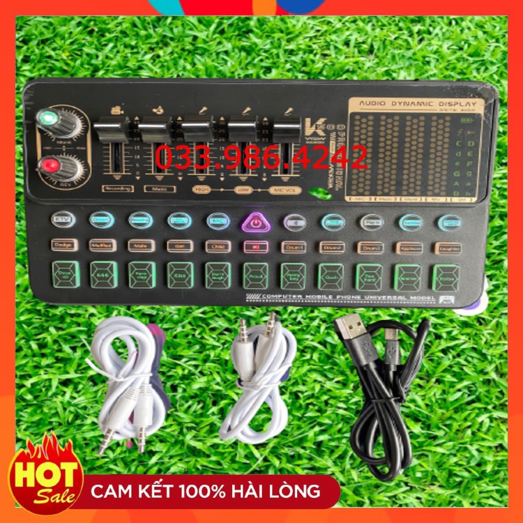 Sound Card Livestream K500 – Thu âm, Karaoke Livestream FB, Bigo live . Sound Card K500 Pin Sử Dụng Tối Đa 6 Tiếng