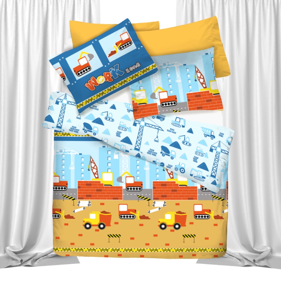 Bộ chăn ga áo gối Cotton AT Junior Club 1m6x2m 1m8x2m +25cm