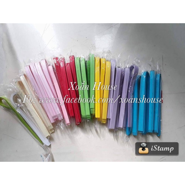 GIẤY QUILLING, GIẤY MỸ THUẬT RỘNG 1CM DÙNG LÀM HOA GIẤY, THIỆP GIẤY