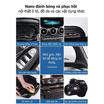 Dung dịch Phục hồi nhựa nhám 𝑯𝑨̀𝑵 𝑸𝑼𝑶̂́𝑪 Blues Nano Korea phục hồi phủ bóng - Nhựa nhám, ghế da, tablo...