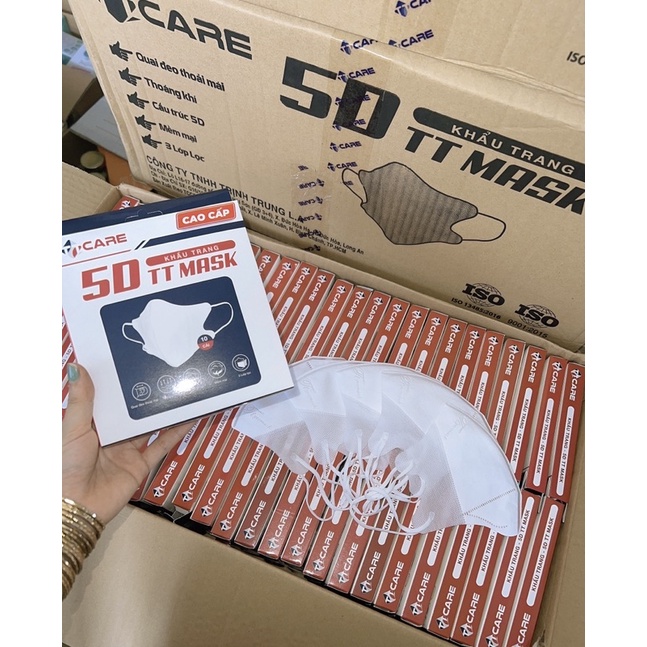 THÙNG 1000 cái KHẨU TRANG 5D MASK TT CARE