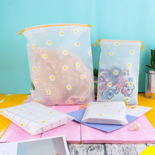 [Mã FASHIONCB194 giảm 10K đơn bất kỳ ] Túi Dây Rút Đựng Đồ Lót / Mỹ Phẩm Họa Tiết Hoa Cúc Nhỏ Sáng Tạo Chống Thấm Nước