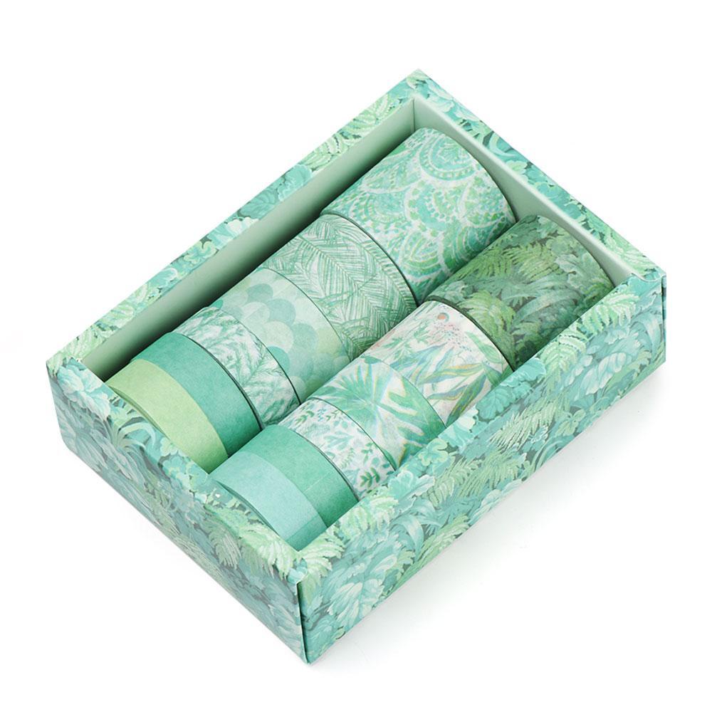 PISTA Cuộn Băng Keo Washi In Họa Tiết Hoa Lá Nhiều Màu Sắc Trang Trí Sổ Tay Nhật Ký
