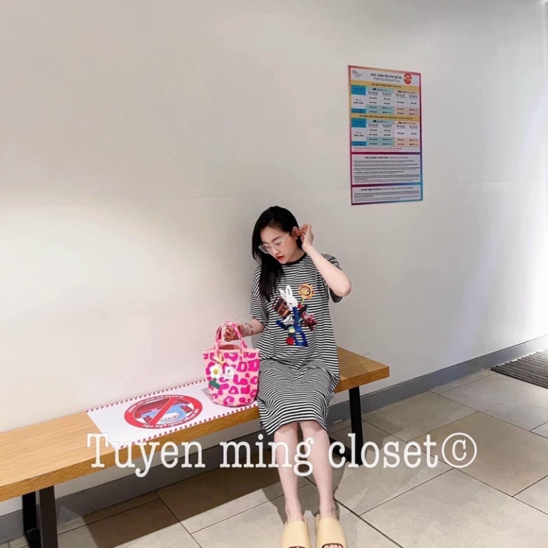 Váy Xuông Kẻ Hoạt Hình