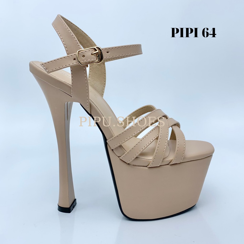 giày cao gót đế đúp 16cm &amp; 17cm, sandal cao gót nữ trên 10cm catwalk giày cưới