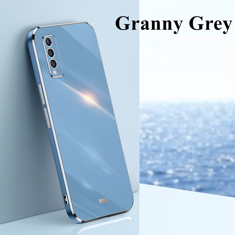 Ốp Điện Thoại Cao Su Dẻo Mạ Màu 6D Sang Trọng Cho Vivo V21e V20 Pro V11i V9 V5 V15 Y85 Y83 Y66 Y67 Y51 2020 S12