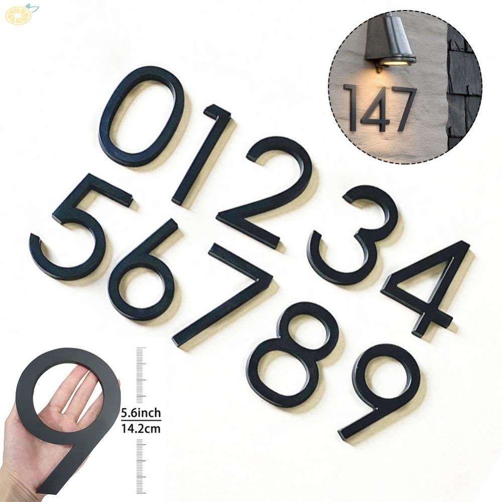 【VARSTR】Brand New Digital House Number Number Decor Black Brushed Floating House/Door