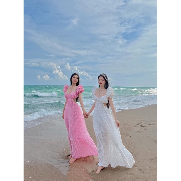 ĐẦM ĐOM ĐÓM- MAXI CỘT EO set 3 món làm bikini đồ bơi