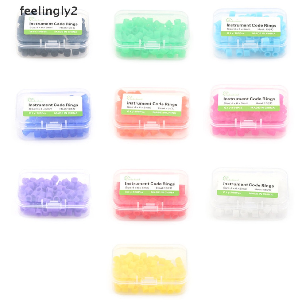 Set 100 Vòng Silicon Nhiều Màu Sắc Dùng Trong Nha Khoa