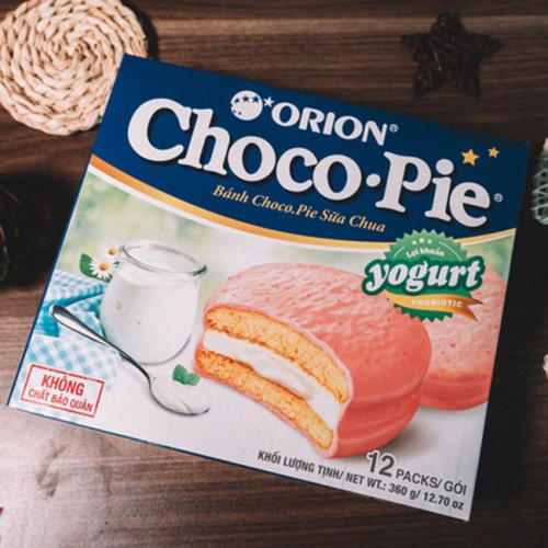 Bánh Choco-Pie hộp 396g (12 cái) Có vị Choco pie, Vị Yogurt sữa chua