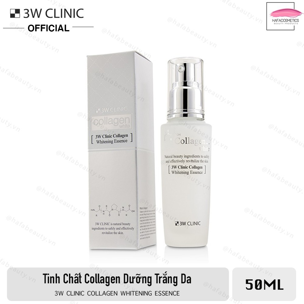 Tinh chất dưỡng trắng da bổ sung collagen 3W Clinic Collagen Whitening Essence 50ml _ 3W Clinic Chính Hãng