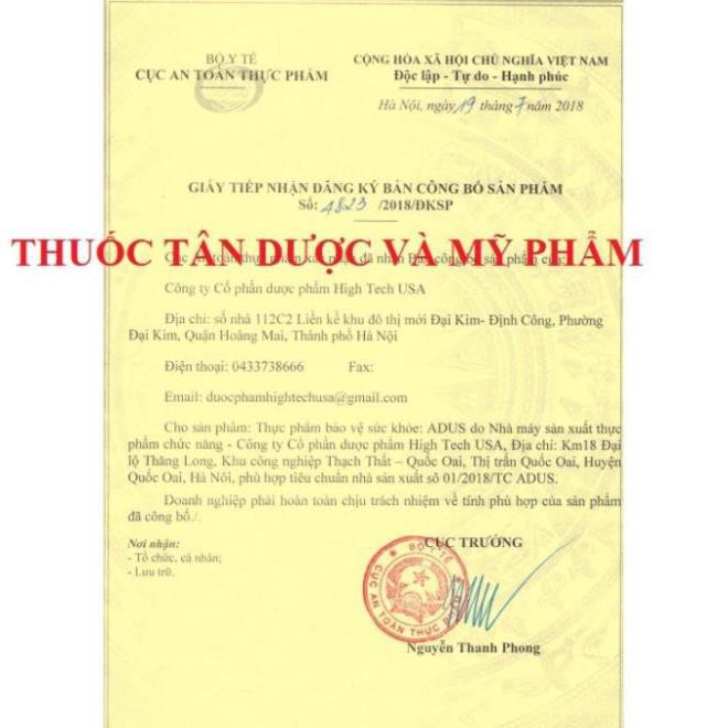 Viên bổ gan ADUS CÀ GAI LEO GIẢI ĐỘC GAN - HỘP SẮT 60 VIÊN
