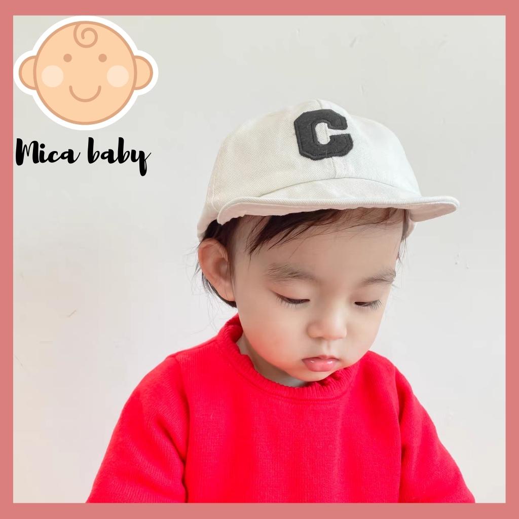 Mũ lưỡi trai mềm họa tiết chữ C  đáng yêu cho bé Mica Baby MH21