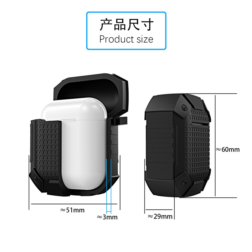 Vỏ Bảo Vệ Hộp Sạc Tai Nghe Bluetooth Không Dây Airpods Hình Chiến Binh Cá Tính