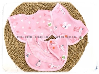 Set 3 yếm cotton Mipbi
