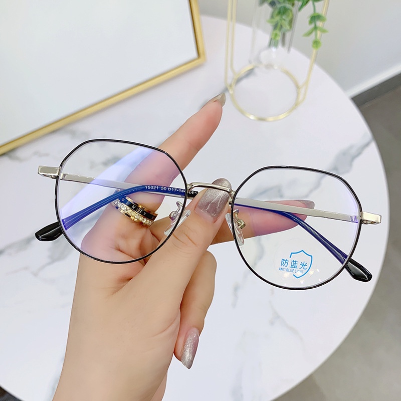Kính cận thị nam nữ phong cách hàn quốc | Khung kim loại Trừ kính-100 ° đến-600 °